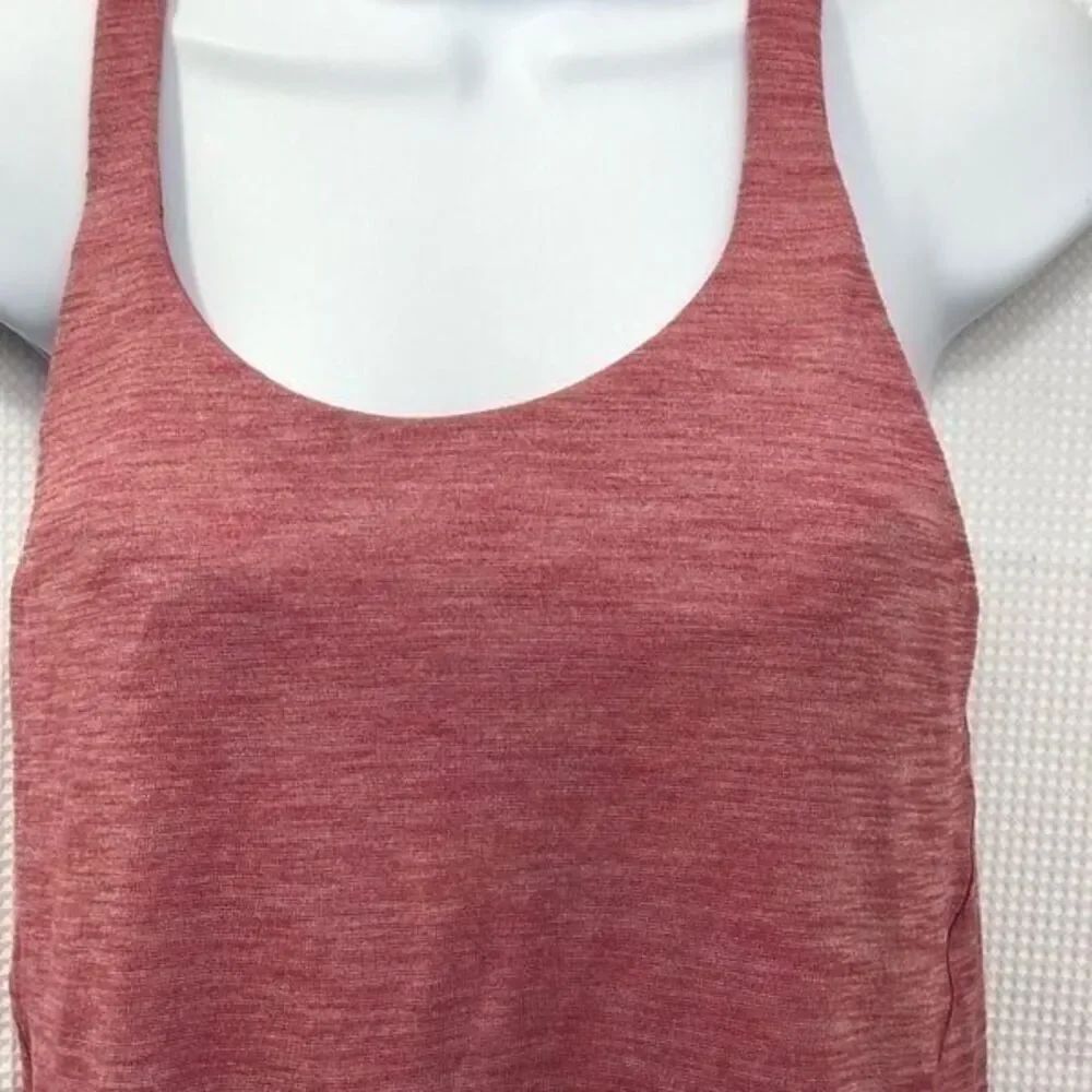 Lululemon Moment To Movement 2-In-1 Tank Heathered Cherry Tint size 6….0304